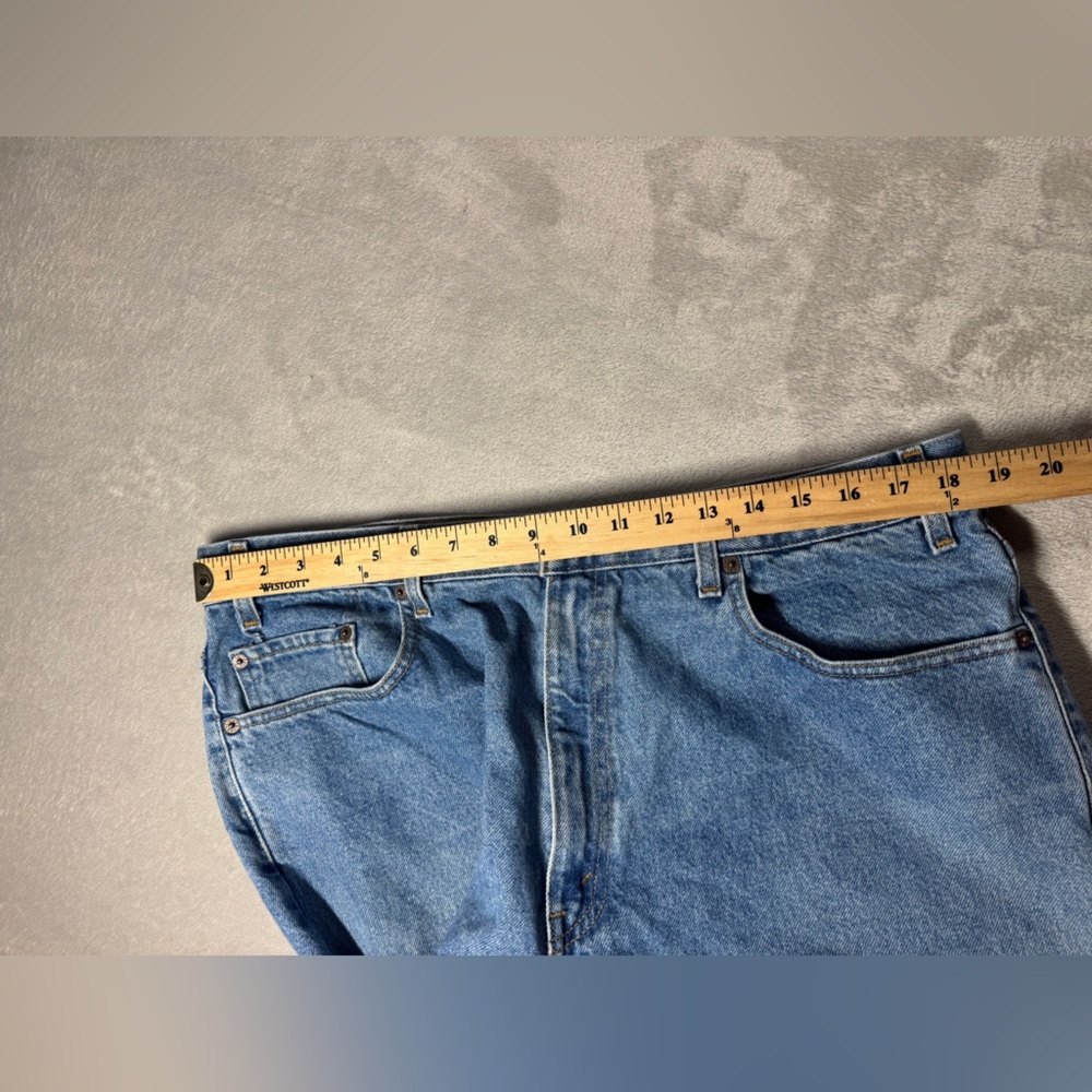 Vintage Levi’s Men’s Relaxed Straight Leg 100% Cotton Zip Fly Blue Jeans 40x30 - Picture 9 of 16
